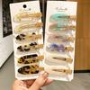 Simple Wild Leopard Seamless Hair Clip Women Acetate Sheet No Bend Bangs Clip Duckbill Clip Hairpins Hair Styling Tool