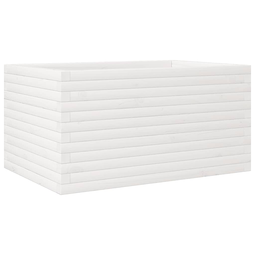 White Planting Box 90 X 60 X 45.5 Cm Solid Pine Wood