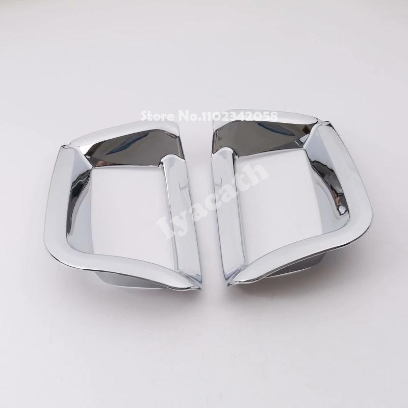 For Toyota Land Cruiser Prado FJ150 FJ 150 2018- ABS chrome front Rear Fog Light Foglamp Frame Cover Trims Car Accessories