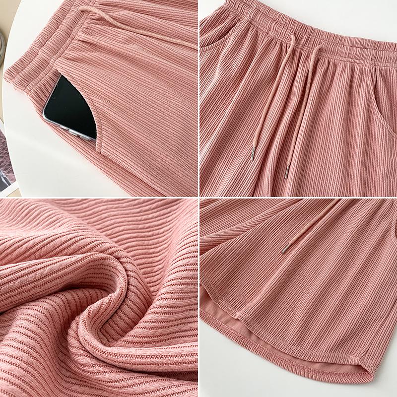 GMXIA Fitness Running Shorts Women's Summer Slim Loose Casual Plus Size Wide Leg High Waist A-line Sports Hot Pants