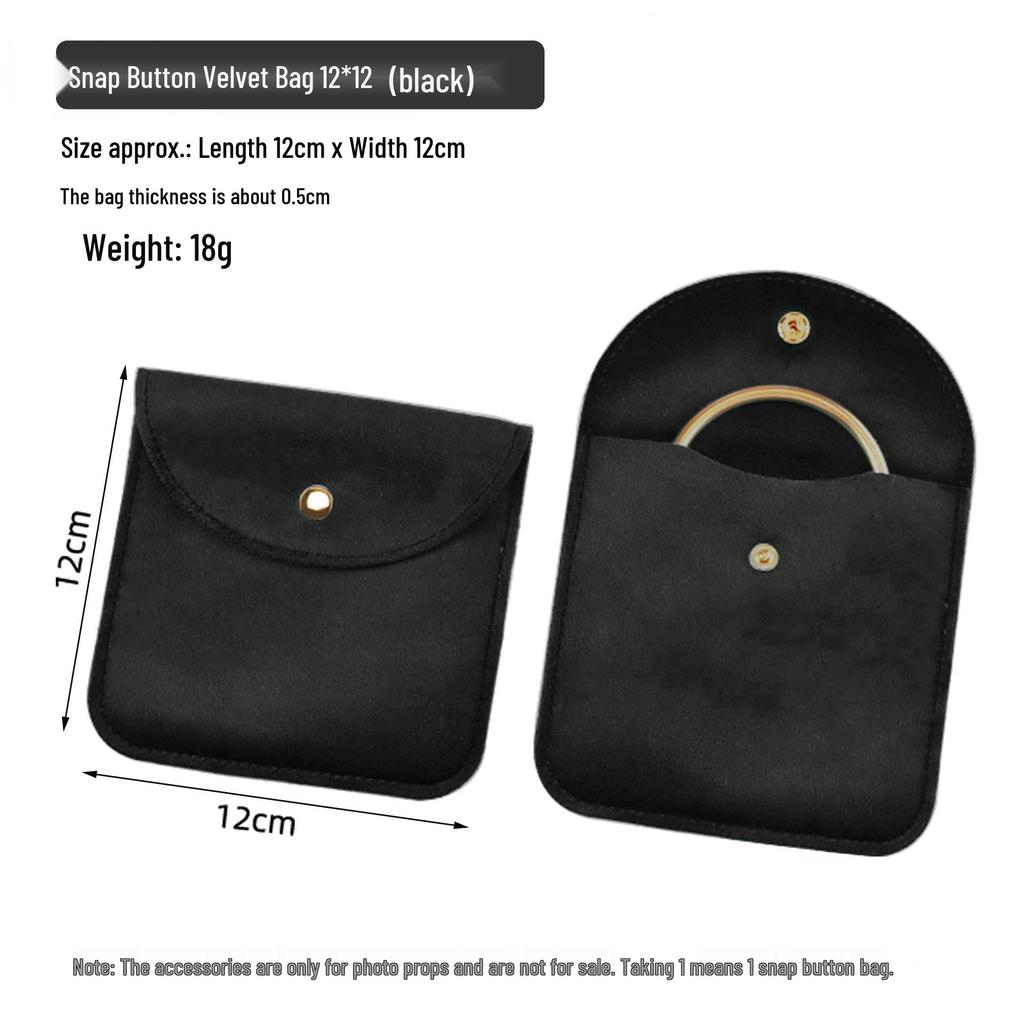 Samt Druckknopf Schmuckbeutel für Ringe & Halsketten - Mini Aufbewahrungsbeutel