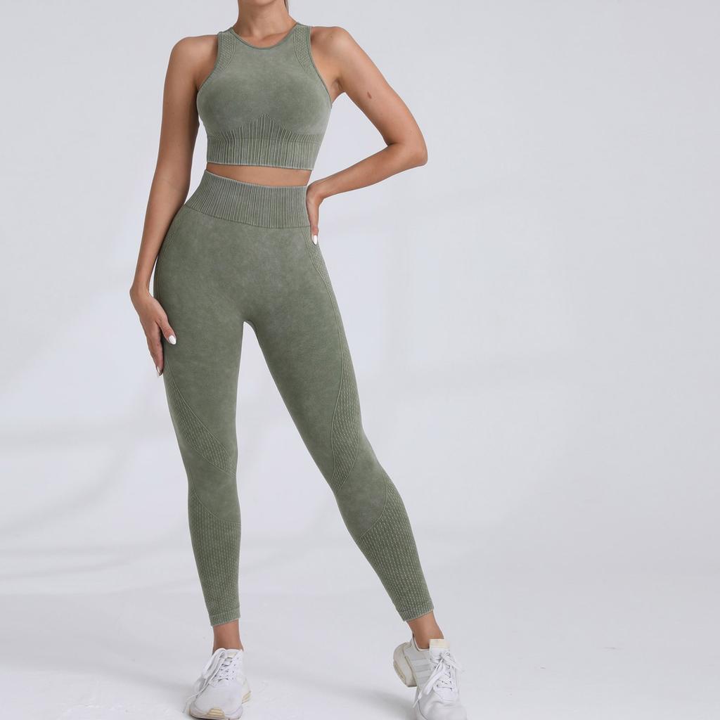 Women's Sports Bra Vest, High Waist And Hip Lifting Fitness Pants, Yoga Suit Set