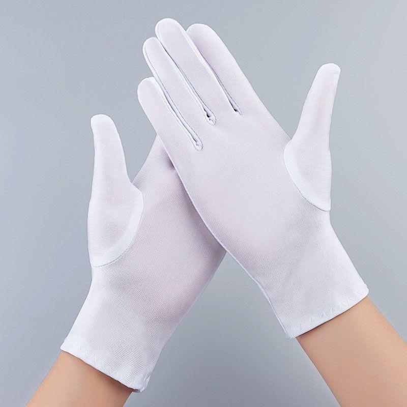 Womens High Stretch UV Protection Gloves Thin Half Finger Outdoor Driving