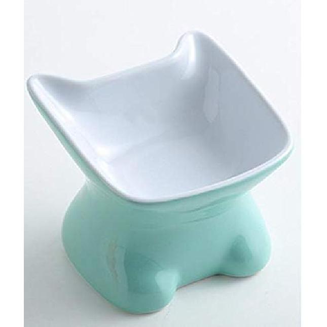 

Ragdollcat Raised Cat Food Bowl, Stress Free, Backflow Prevention, Dishwasher and Microwave Safe (Green) зелений