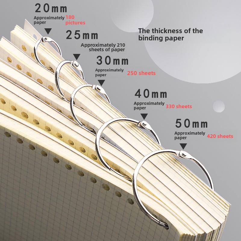 Segregator na karty w luźnych arkuszach, kółka segregatora, żelazne kółko do książki