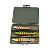 14cm 8-Joint 3-Pack Fishing Lures Set Durable ABS Hard Bait for Freshwater Predator Fishing