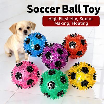 Leksaker för husdjur , ,tålig TPR Ljudande Fotboll , Själv-,underhållning Och Stress-,avlastningsleksak , Tand-,borstning Och Tand-,rengöringskula