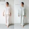 Moisturizing Lyocell Blend Fleece Raglan Pajamas [Wearable Cream] (Beige L)