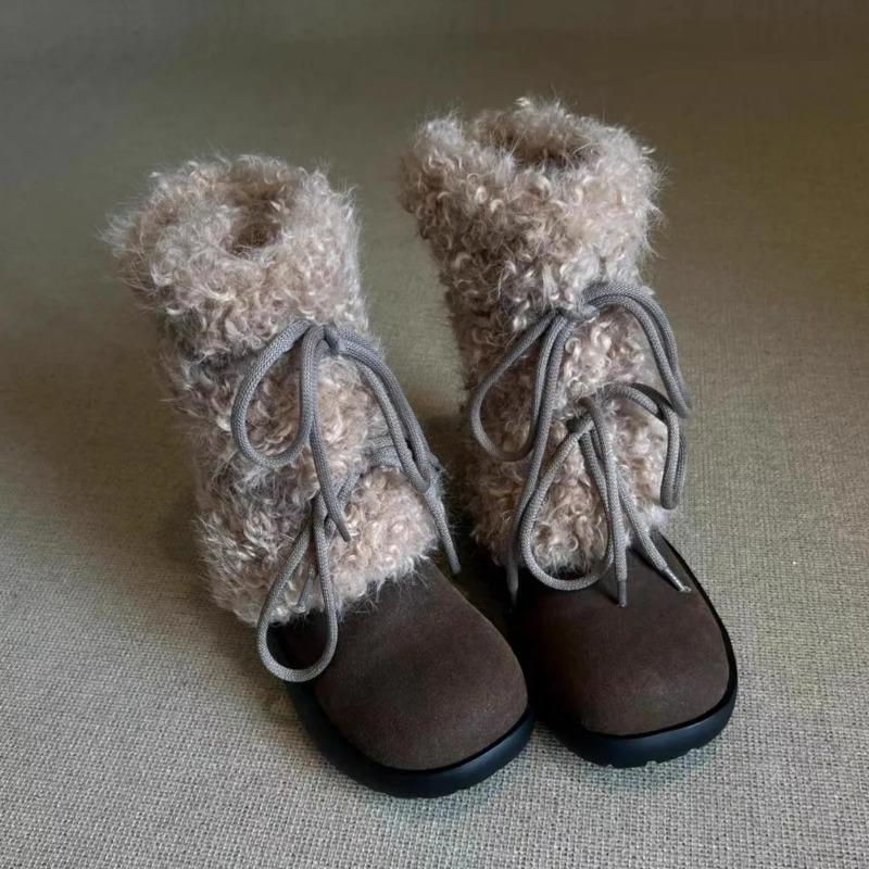 Autumn and Winter New Style Women's Snow Boots Thick-Soled Fleece-Lined Warm Ankle Boots Women's Cotton Shoes Winter