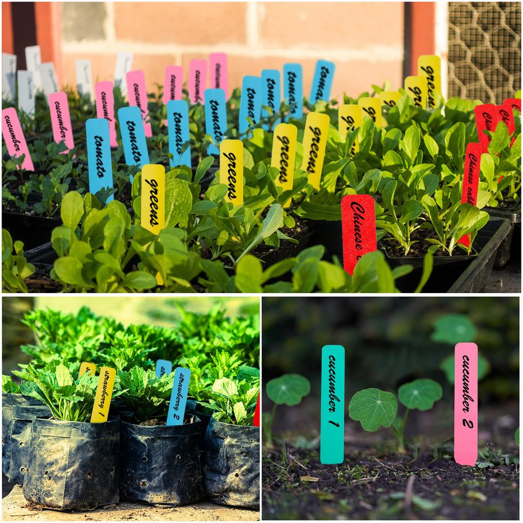 100Pcs 4 Inch Plastic Plant Name Tags for Seedlings Garden Labels Markers Nursery Plant Tags Seed Labels for Gardening Deals