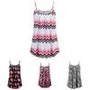 Elegant Women's Summer Strappy Tops Cami Dress In Floral Print For Beach Outings