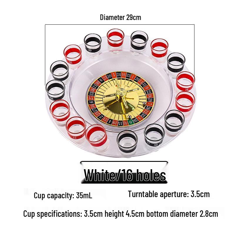 Russian Roulette Drinking Game Turntable with Wine Glasses – Bar Entertainment and Atmosphere Booster