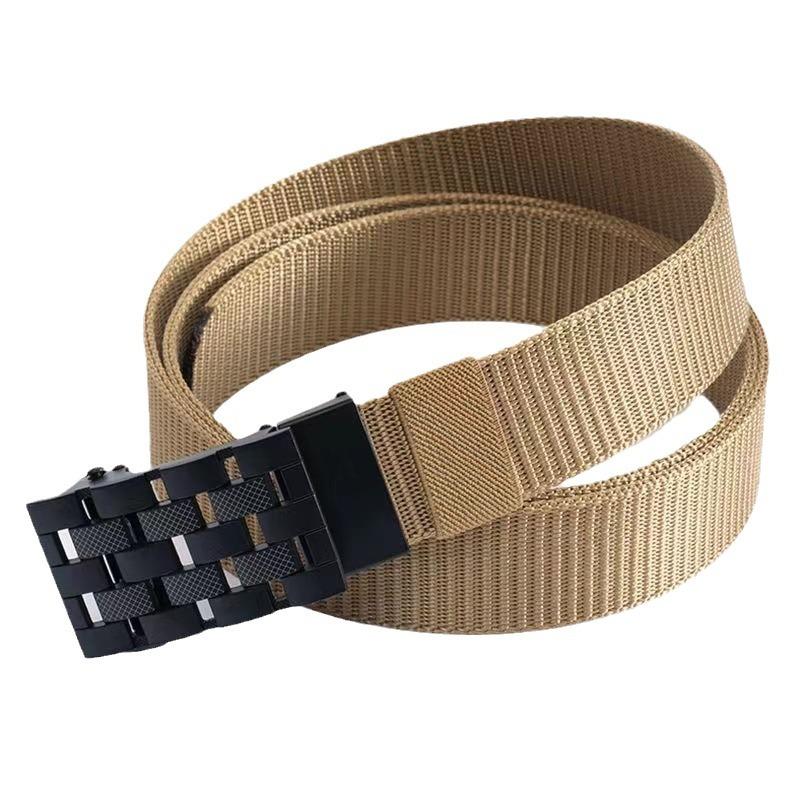 Plaided Men and Women Universal Sports Outdoor Imitation Nylon Webbing Casual Belt Belt