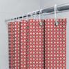 Red White Circular Pattern Shower Curtain Modern Home Bathroom Decor For Kids Bathrooms