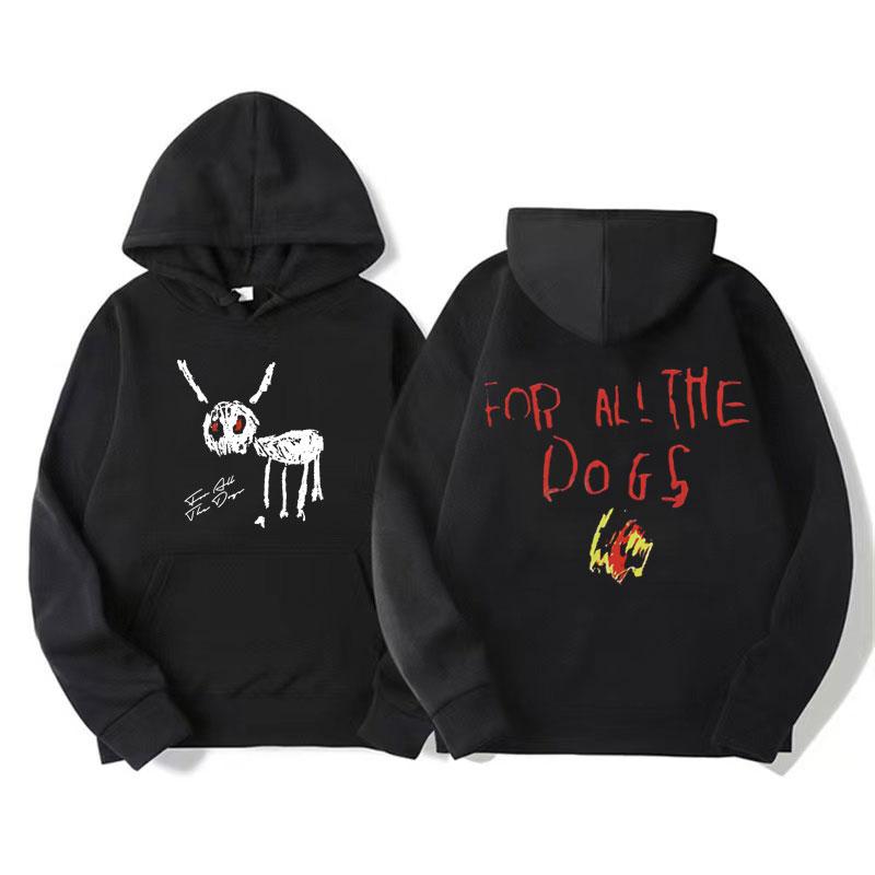 Rapper Drake for All The Dogs Letter Hoodie Men's Vintage Pullovers Sweatshirt Fashion Retro Oversized Hooded Streetwear