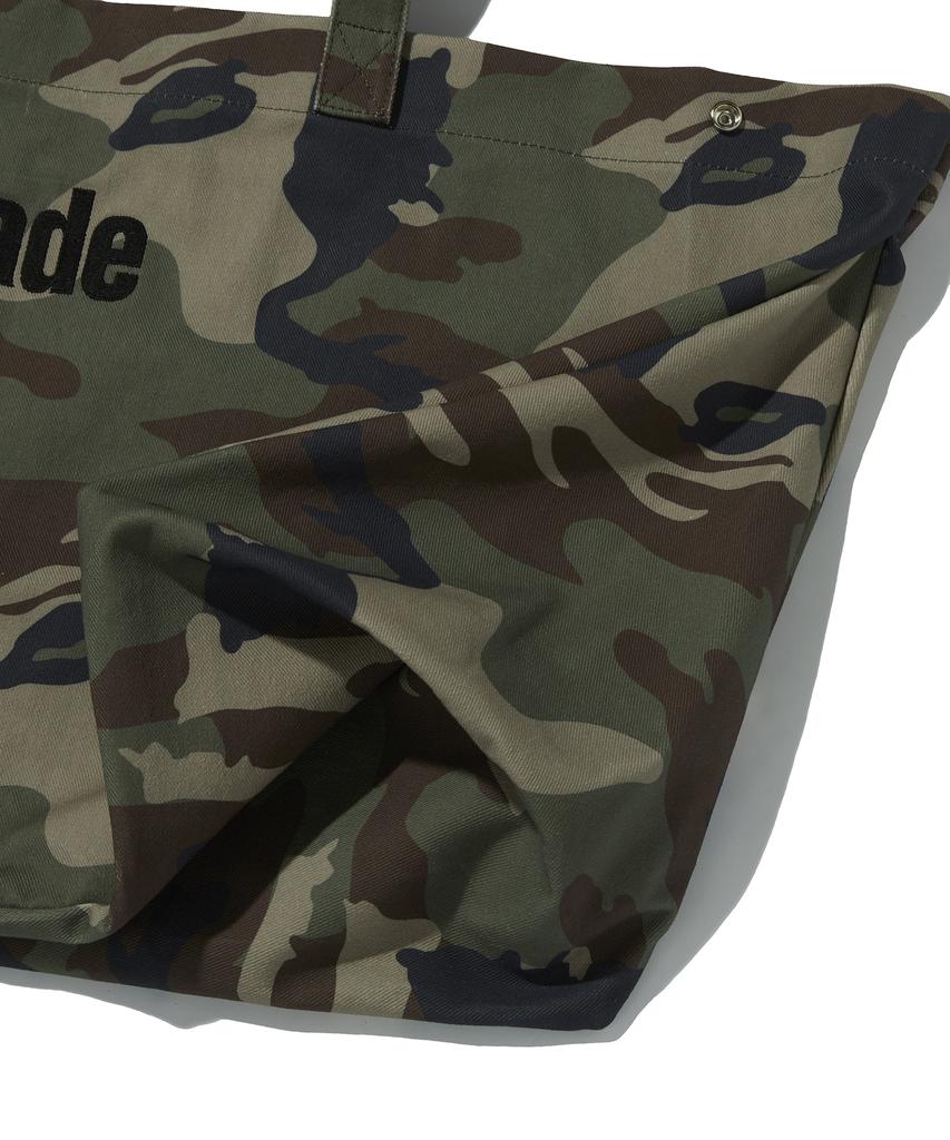 Borsa a Tote Grande in Camoscio Lavato [Mimetico]