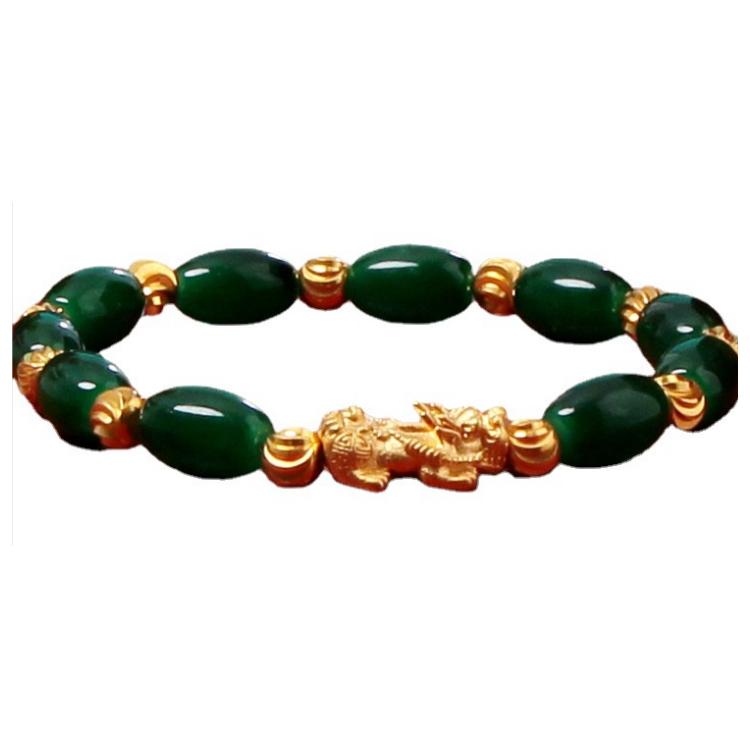 Bracciale Lucky Women Jade Pixiu Bracciale 3d PiYao Uomo e Donna Pendentif Pishu Oro Finto