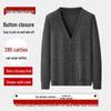 Men's Plus Size V-Neck Oversized Knit Cardigan