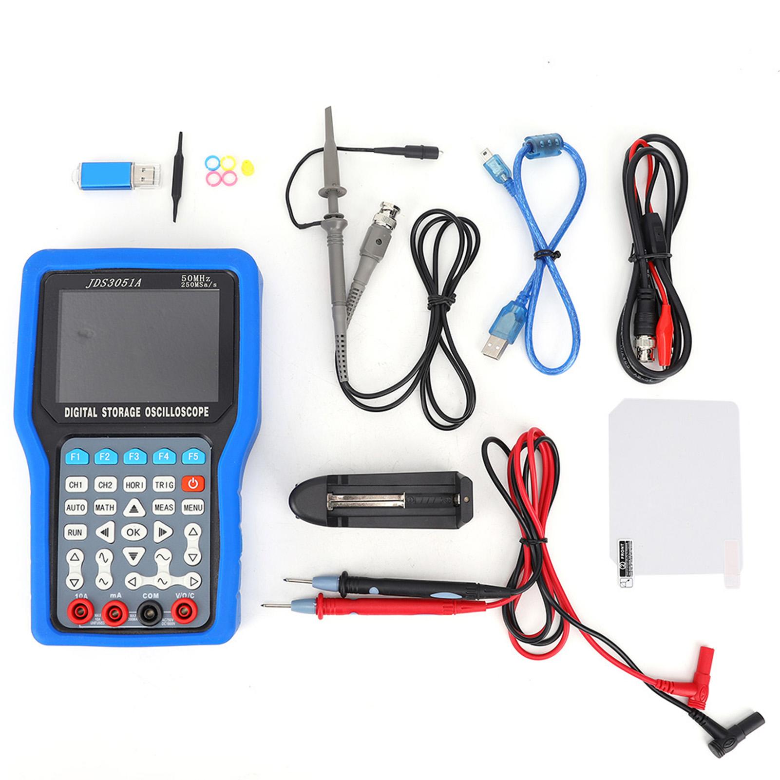 

JDS3051A Handheld 250MSA S 50MHz Digital Oscilloscope with 6000 Multimeter