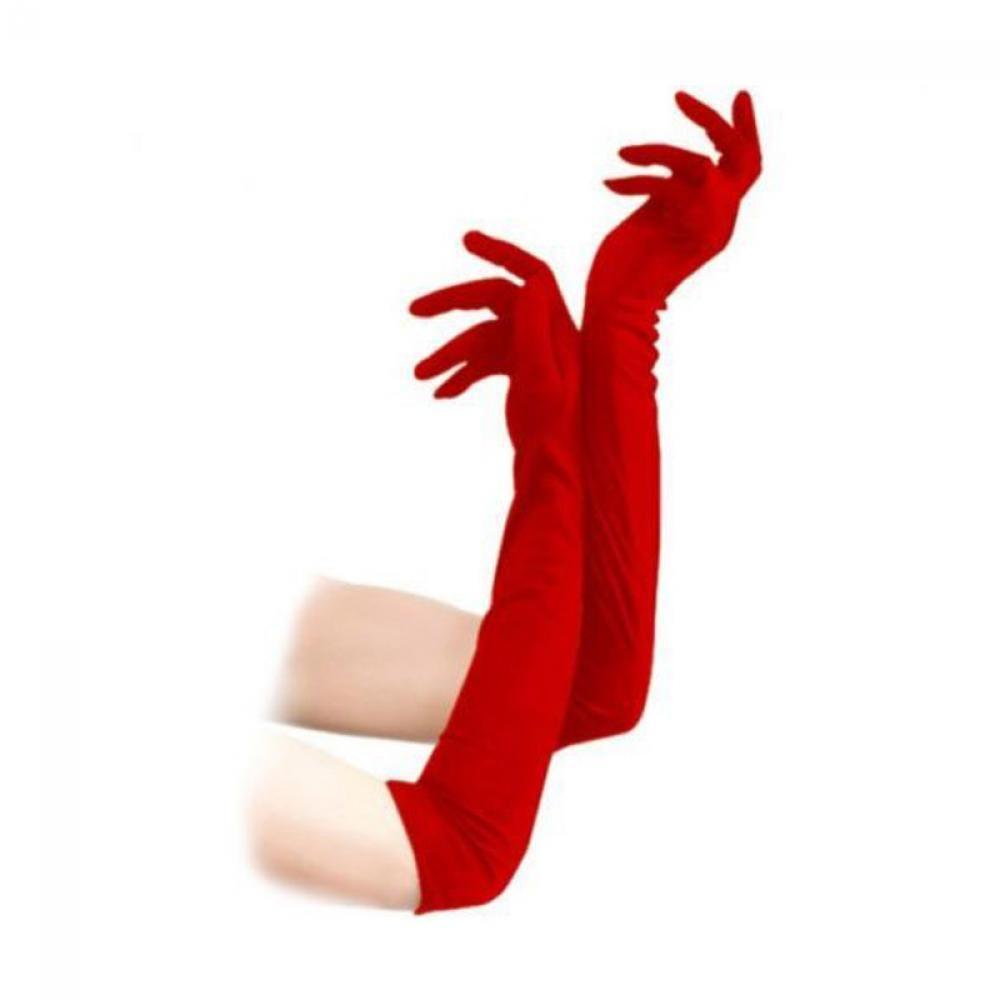 

Женские свадебные вечерние длинные атласные перчатки для выпускного бала красный