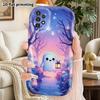 Phone Case: 2D Flat Samsung Galaxy A34 A35 M05 M06 S20 S22 S21 FE Plus 5G Protective Case, Couple Style, Forest Ghost, Christmas and Halloween Gifts