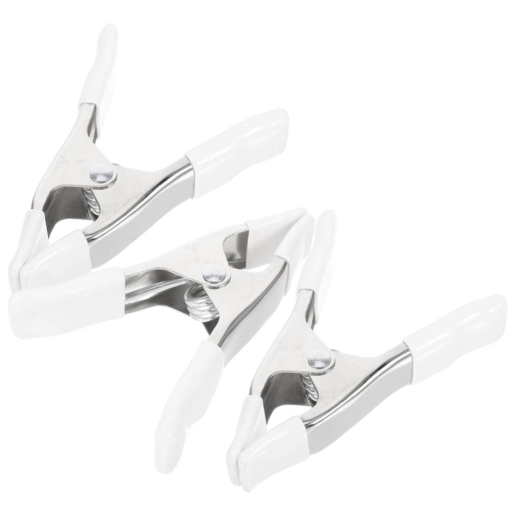 3 Pcs Size Spring Clip A-shaped Clips Backdrop Bride Clamps for