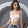French Style Lace Thin Strap Wire-Free Ultra-Thin Breathable Backless Front-Closure Triangle Cup Bra