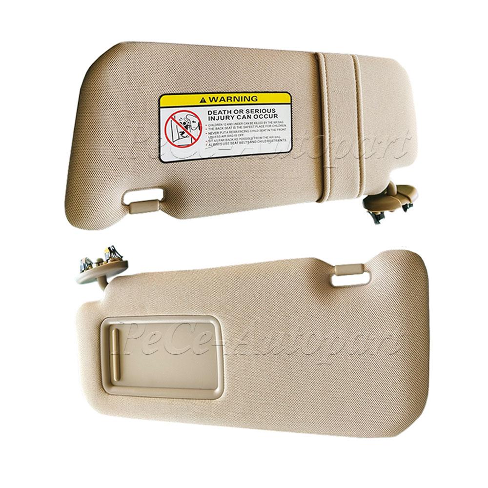 For Toyota Corolla 2007-2013 7432002640B1 7432002711 Grey or Beige Sun Visor with Vanity Mirror Left or Right Car Accessories