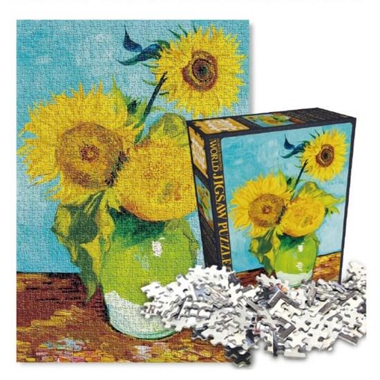 Haksan Cultural History Jigsaw Puzzle Three Sunflowers 1888, Korean Popular Puzzles