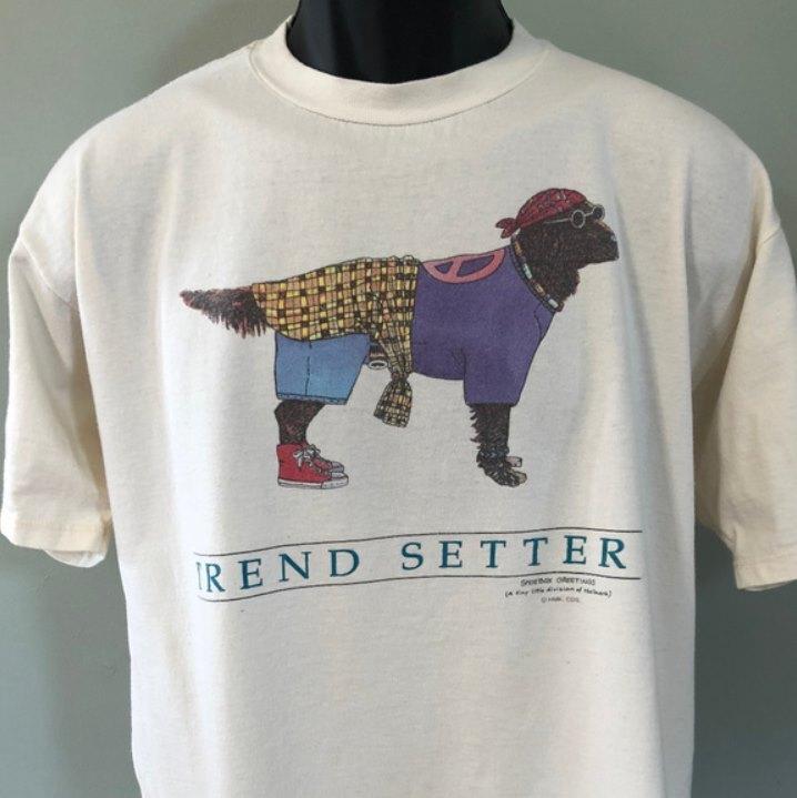80 Hippie Dog Trend Setter Shirt Peace Love Music tee Unisex T-Shirt