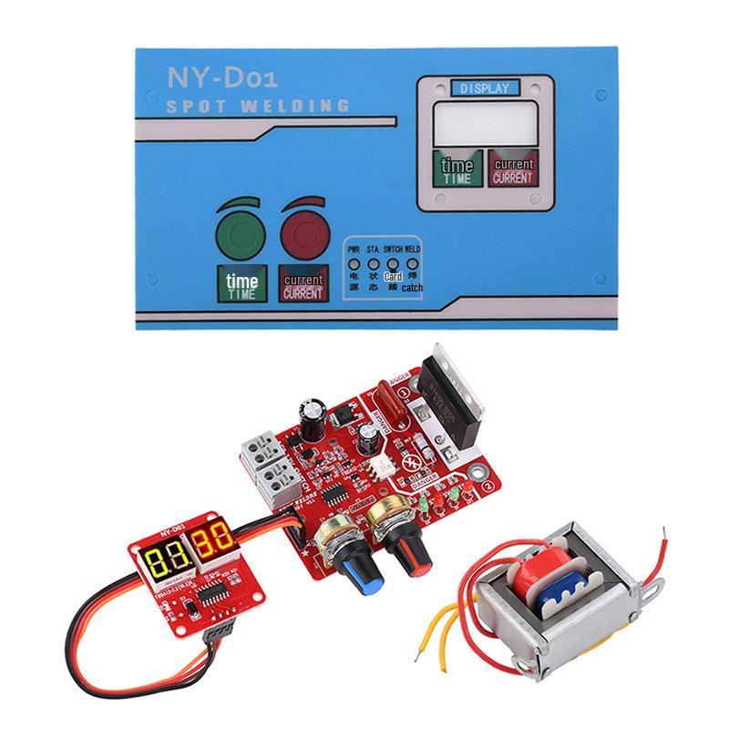 NY-D01 Digital Spot Welder Control Board with Adjustable Time & Current, 100A Microcontroller Display