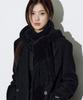 Hellenepaliseu Weaving Velour Long Muffler [Black]