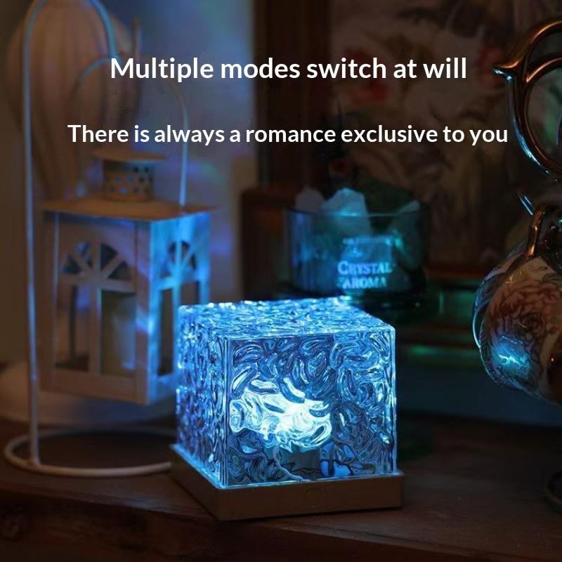 Plug In Dynamic Water Wave Cube Ambient Light With Remote Control 16 Color Modes For Bedroom Living Room Home Decor