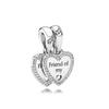 New 925 Silver Best Friend Soul Companion Dangle Charm Diy Fit Original Pendant Charm Bracelet Women Fashion Jewelry