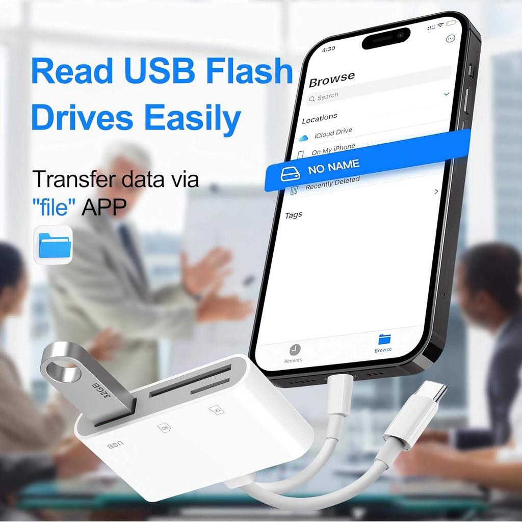 5-in-1 USB 3.0 Lightning Typ C SD TF-Kartenleser-Adapter für iPhone iPad MacBook Samsung Android Kameras Andere Geräte