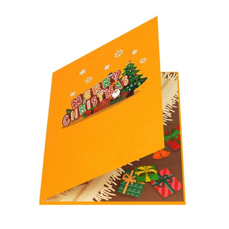 Musical 3D Christmas Greetings Card Beautiful Holiday 3D Popup Christmas Card with Music for Home or Office Decors