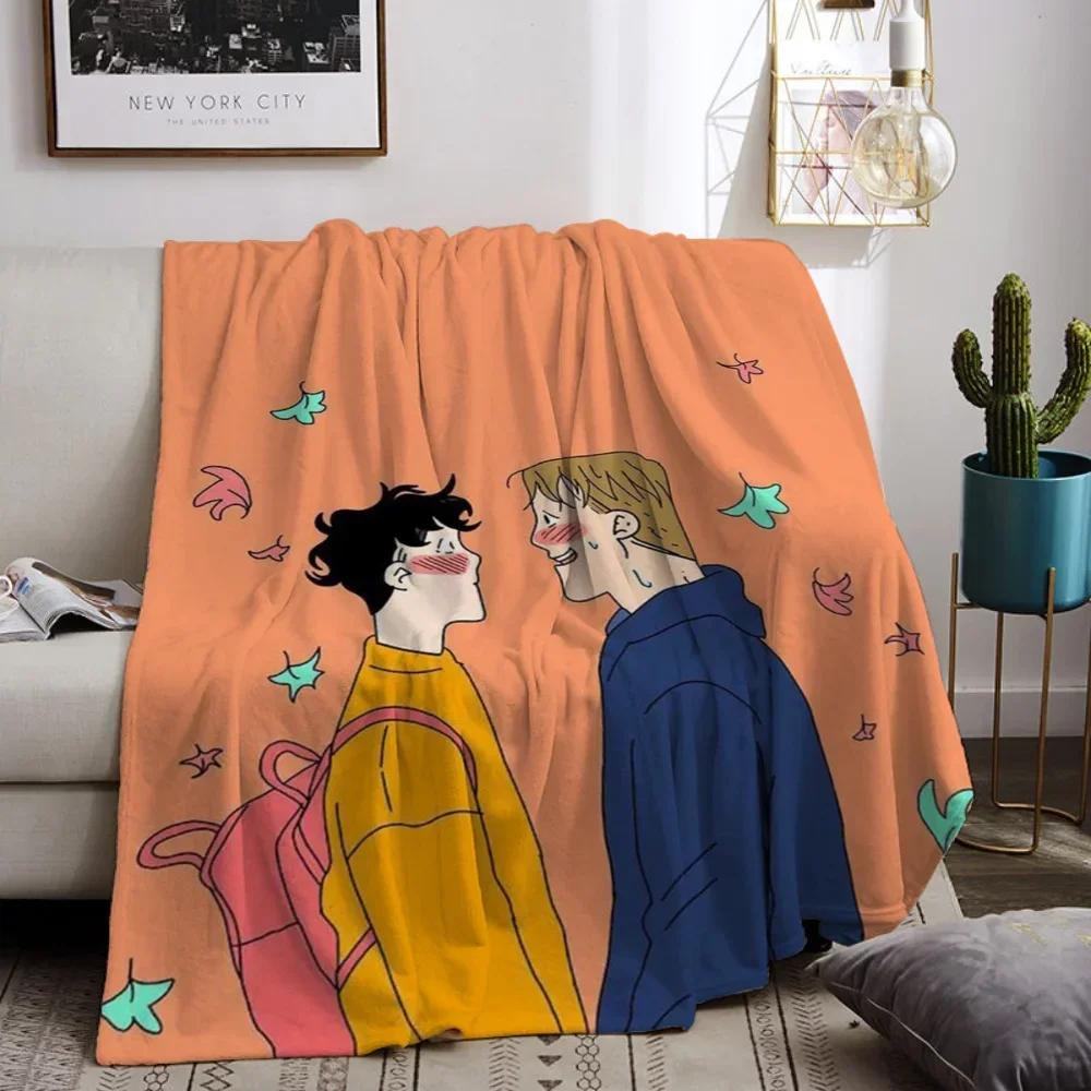 Heartstoppers King Size Flannel Throw Blanket Soft Plaid Luxury Bedding for Home Interior Decor