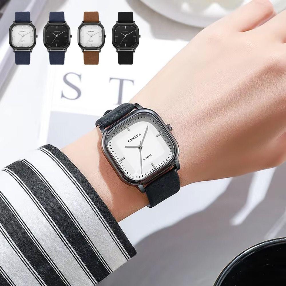 Square Dial Wristwatches Minimalist Design Business Wristwatch Fashion Quartz Watch Business Wear