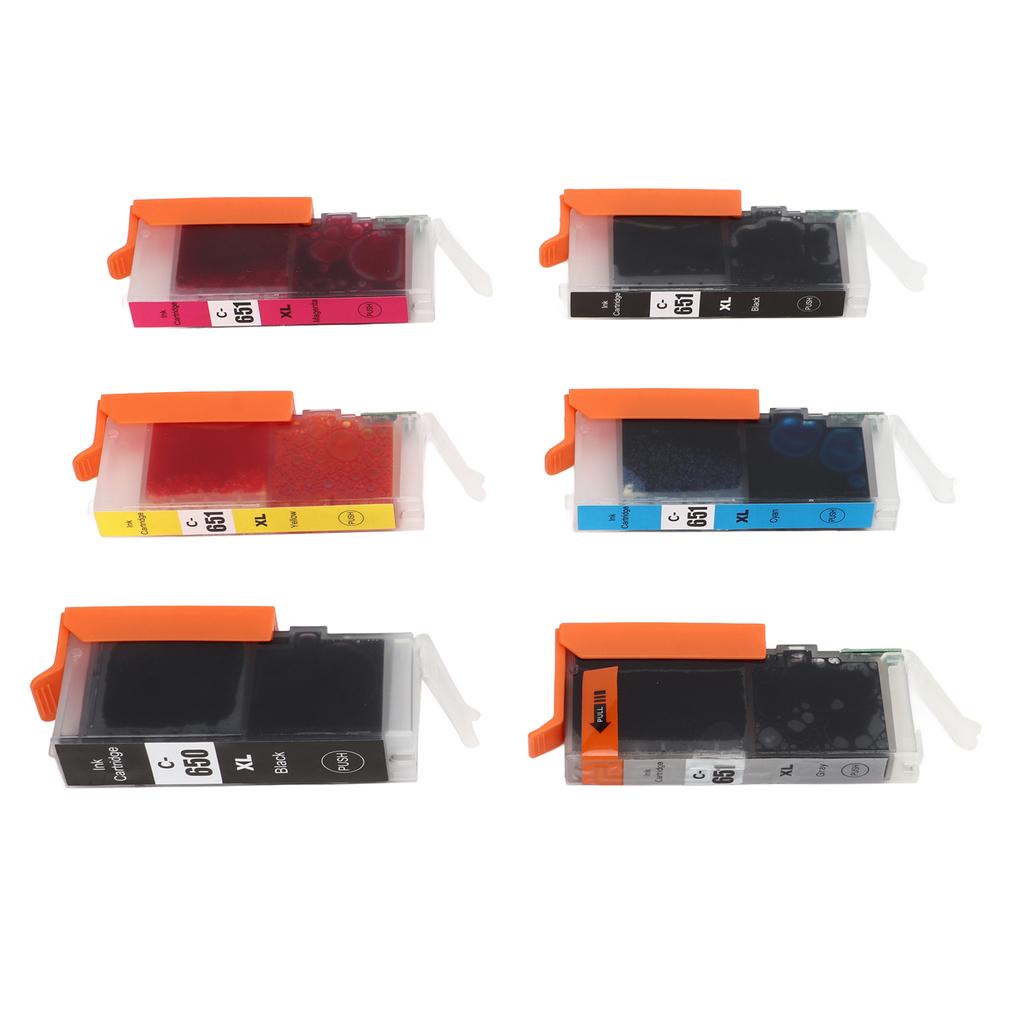 Ink Cartridge Printing Accessory Part for PIXMA MG5460 MG5560 MG5660 MG6360 MG6460 MG6660 6 Color BK BK C M Y GY