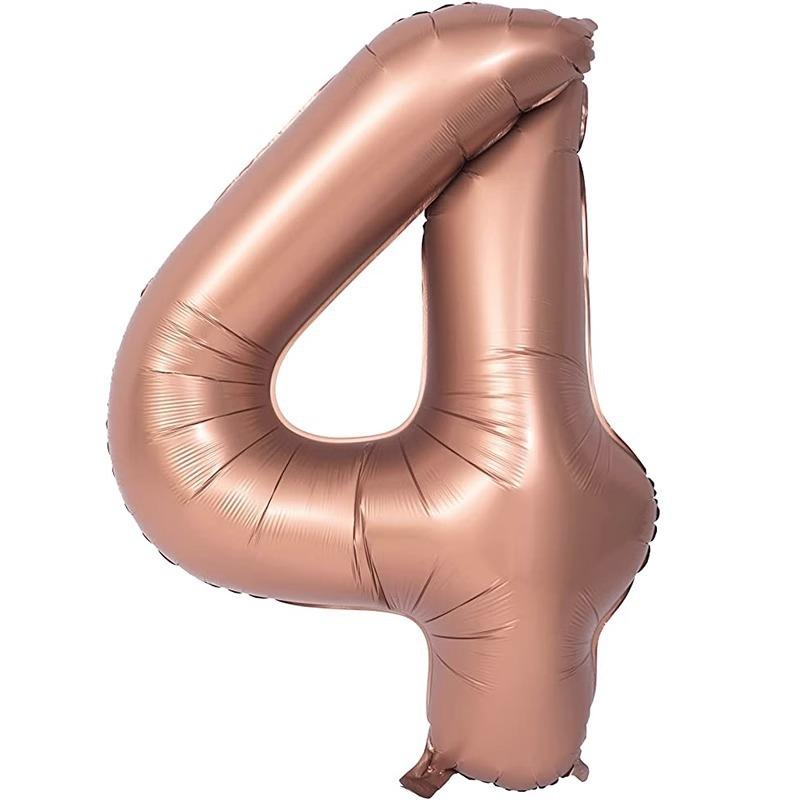 40 Inch Beige Cream Caramel Chocolate Color Retro Number Balloon 123456789 for Baby Shower Birthday Party Wedding Decoration