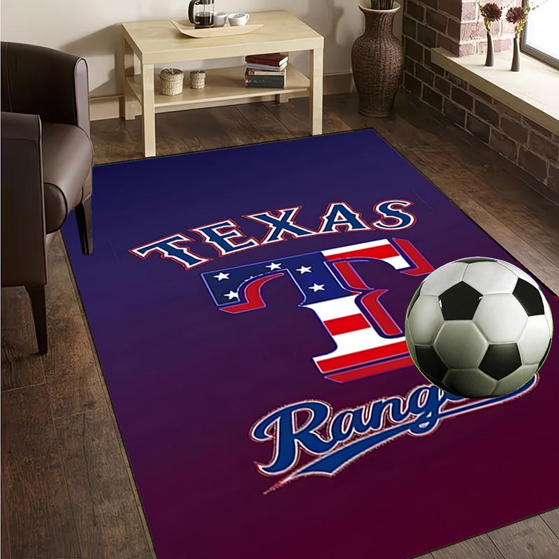 Texas Baseball Rug Office Carpet Non-Slip Mat, Chair Rug Floor Covering for Gaming, Bedroom, Living Room , Home Decor Christmas Gift