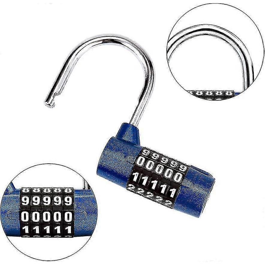 5 Digit Combination Padlock, Gym Padlock, Can Be Reset Combination Locks
