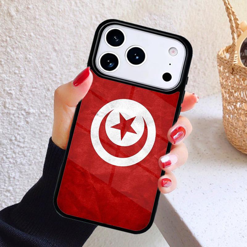 Tunisia Flag Star Symbols Phone Case For iPhone 17 Air 16 15 14 13 12 11 Pro Max Plus