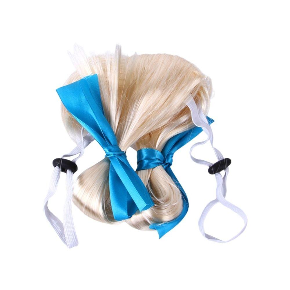 Funny Pet Cosplay Outfits Xmas Clothes Wig Cap Hat Pet Wig Pet Costume Cat Accessories