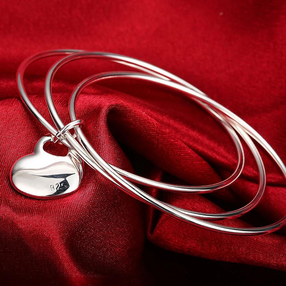 Bracciali Trendy in Argento 925 Braccialetto Charms Carini Aperti per Donne Gioielli di Moda Regolabile Dimensioni Bracciale Manicotto Festa di Matrimonio