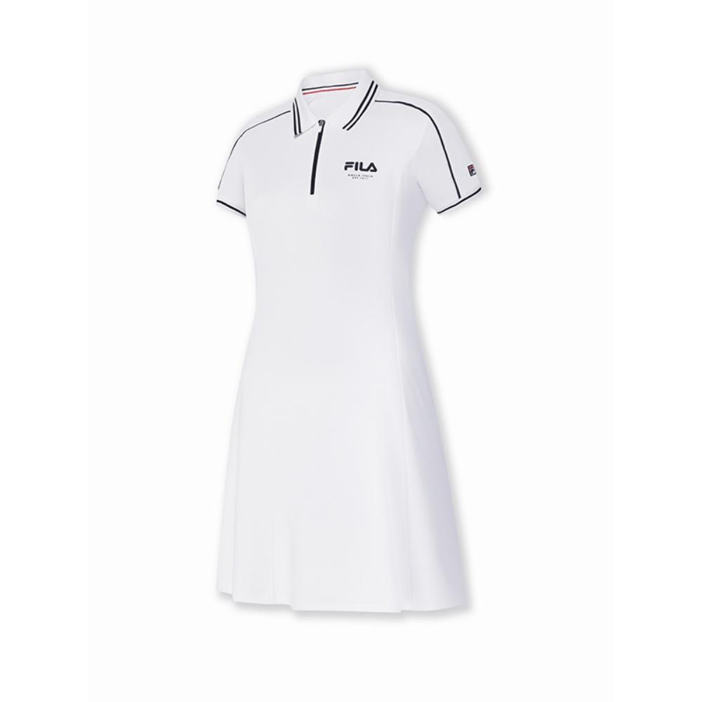 New FILA Short Sleeved Dress Women's Jade White A11W523324FWT