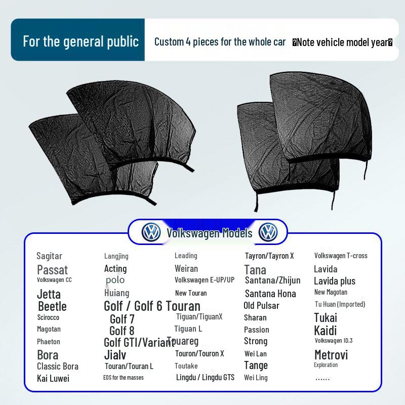 Japanese Car Window Sunshade & Mosquito Screen - Heat Insulation & Insect Protection Curtain
