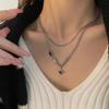 iF ME Retro Gem Star Necklace Double Layer Silver Chain Choker for Women Jewelry Accessories
