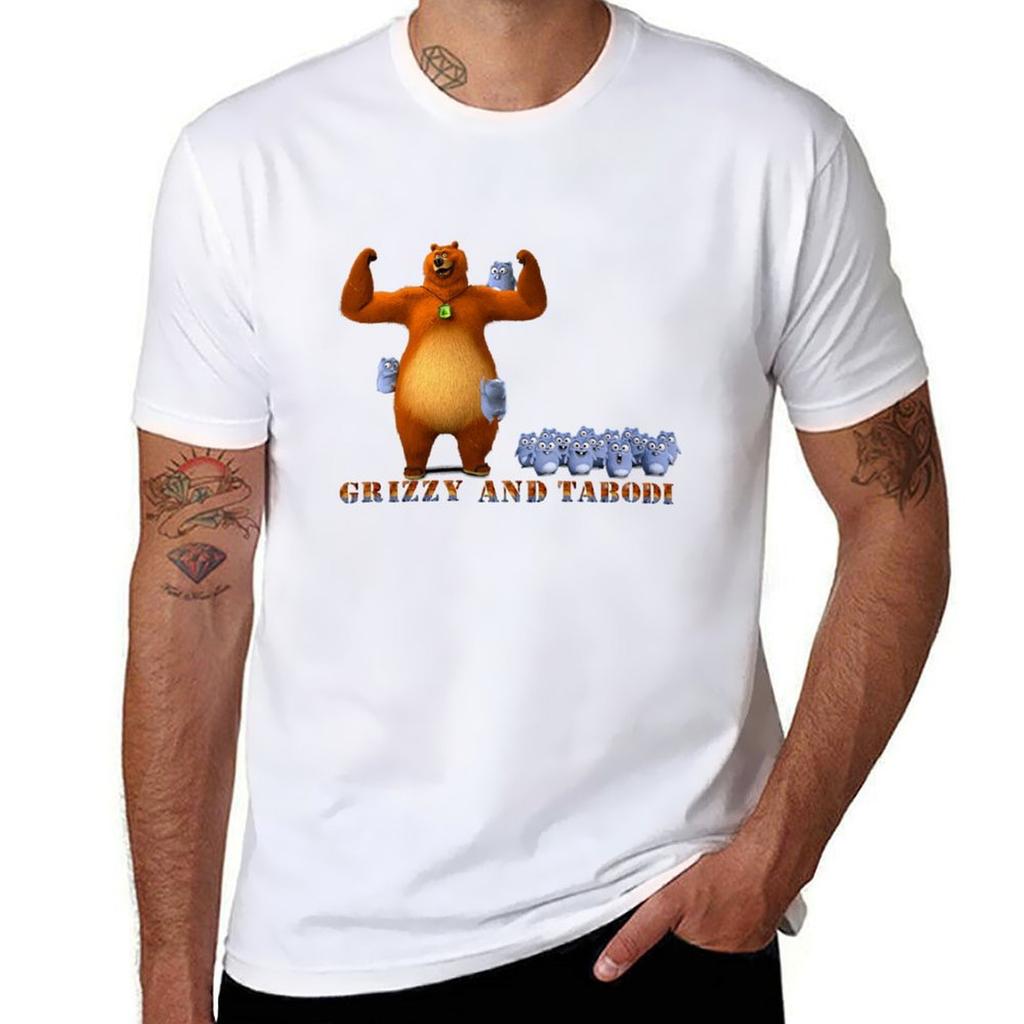 Happy Lemmings Tabodi und Grizzy Active3 T-Shirt Basic Atmungsaktiv Unifarbenes T-Shirt