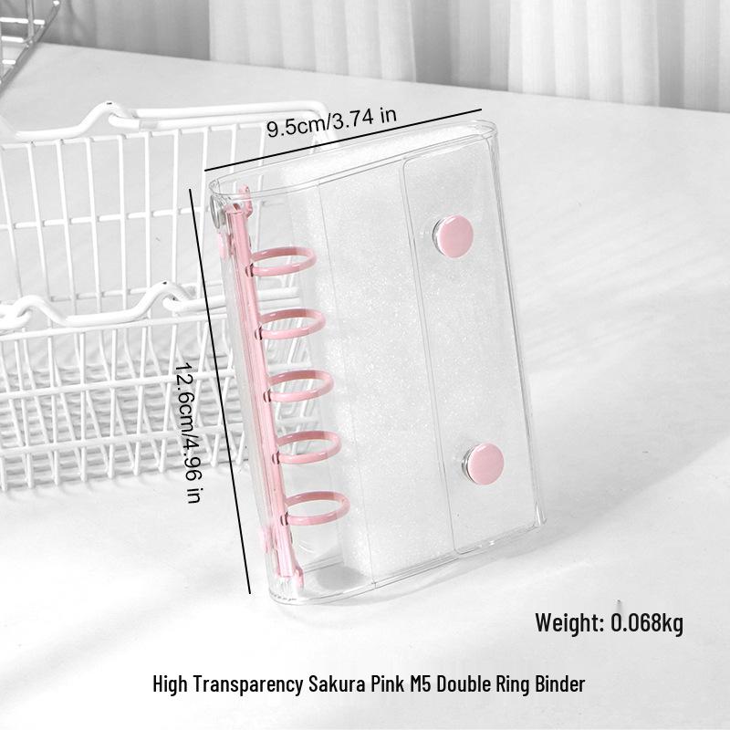 M5 Transparent PVC Binder Cover for A6/A7 Photocards & Stickers